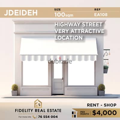 Shop for rent in Jdeideh EA108 محل تجاري للايجار في الجديدة