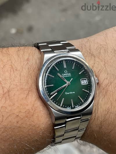 omega geneve ultra rare smokw green dial