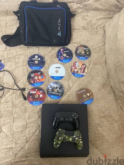 ps4 fat with 2controllers and 9 games included fc25 gta 5