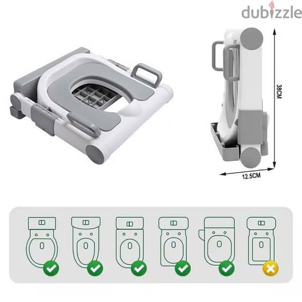 Foldable Toilet Seat With Ladder 2