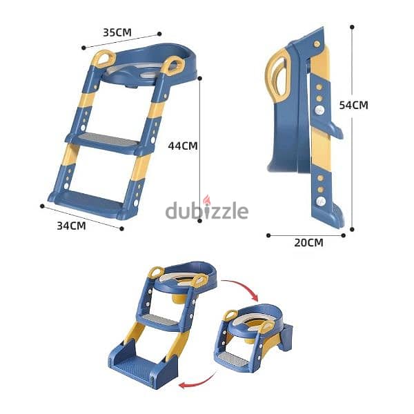 Foldable Toilet Seat With Ladder 1