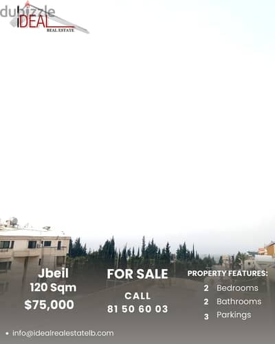 120 SQM Apartment for sale in Jbeil district  REF#JH17272