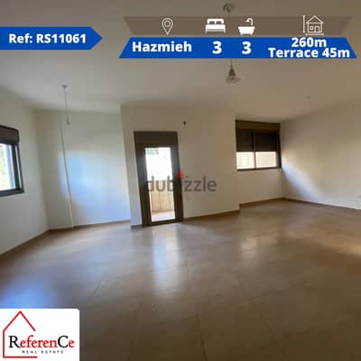 Apartment with terrace in Hazmiyeh شقة مع تراس في الحازمية