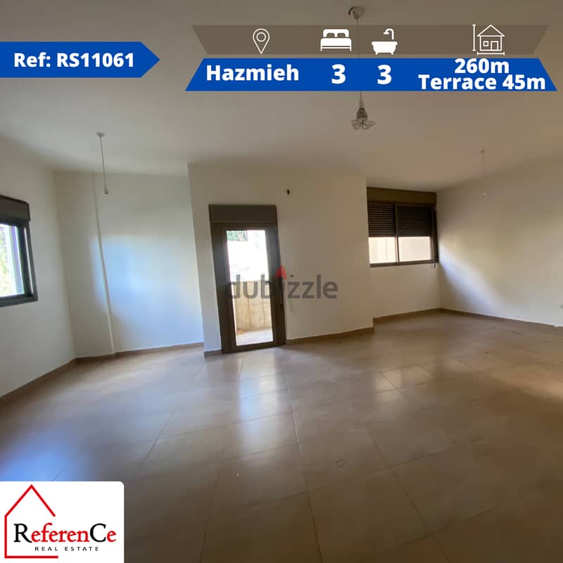 Apartment with terrace in Hazmiyeh شقة مع تراس في الحازمية 0