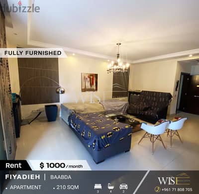  210 SQM fully furnished apartment for RENT in Fiyadiyeh-Baabda !