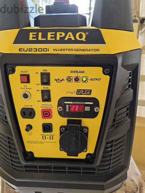 ELEPAQ Inverter Gasoline generator 2300W/9.5amps 1