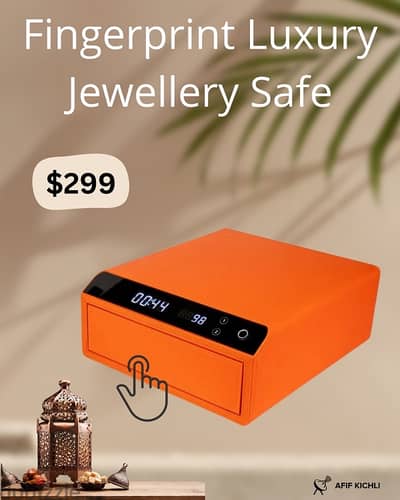 Luxury Jewellery Safe Box with Fingerprint