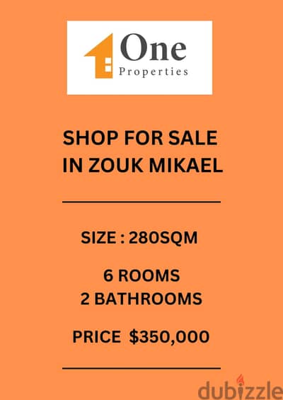 SHOP FOR SALE IN ZOUK MIKAEL