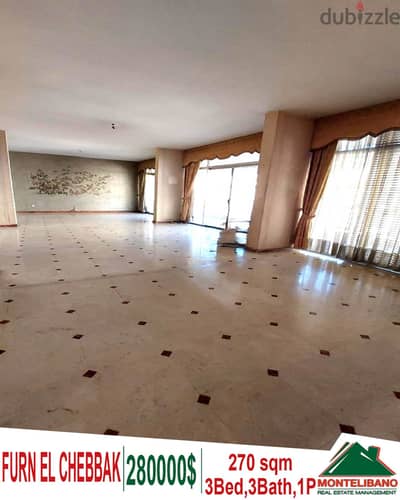 270 Sqm apartment For Sale in Furn el Chebbak !!!