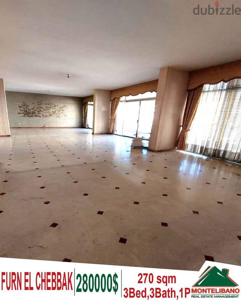 270 Sqm apartment For Sale in Furn el Chebbak !!! 0