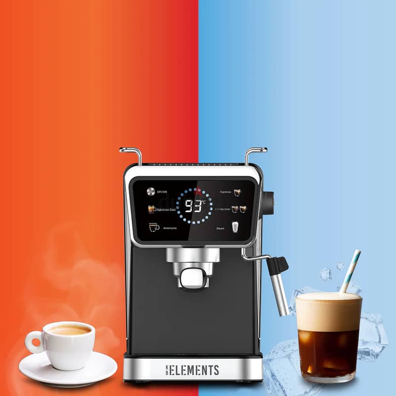 German Espresso KB Elements Sparo Coffee Machine | ELK203CB/CW 2