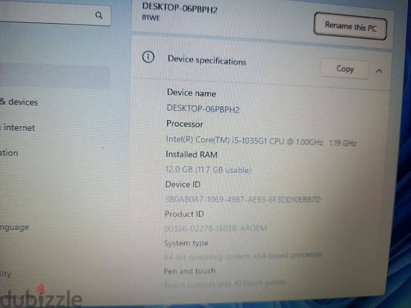 lenovo laptop core i5 generation 10 3