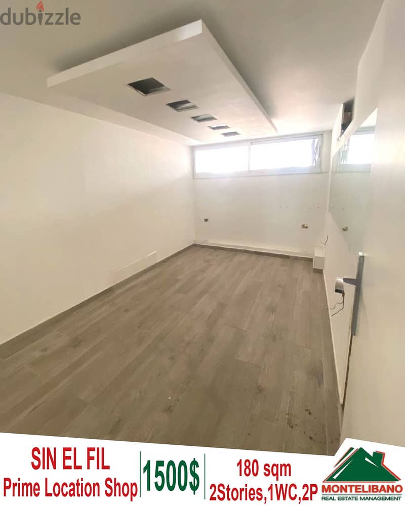 Prime Location 180 Sqm Shop For Rent in Sin El Fil  (2 Stories) 0