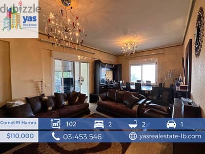 Cornet El Hamra 102m2 | Furnished Flat | Mountain View | Calm Area|KR