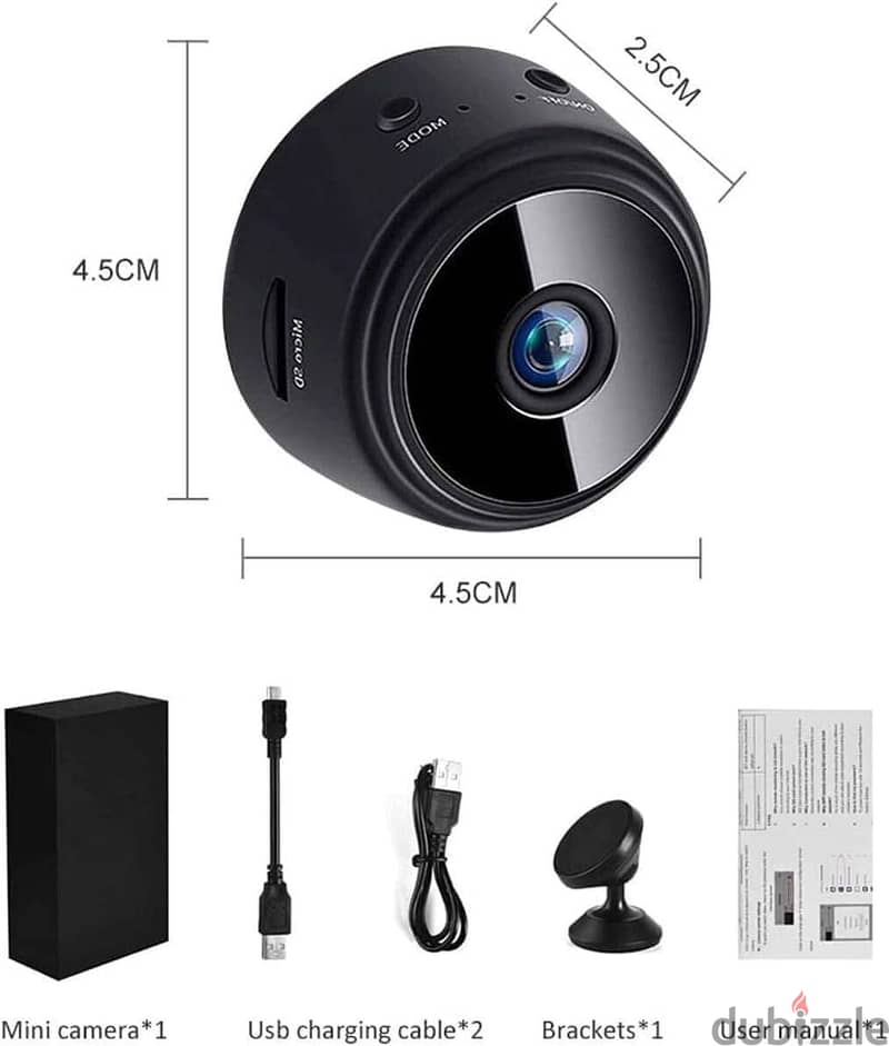 Spy Mini Camera WiFi 1080P HD IP Camera - كاميرا مخفية صوت وصورة 1