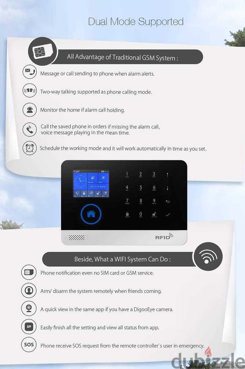 Alarm System Kit WiFi and Gsm 4G Home - جهاز انذار لاسلكي 76540587 5