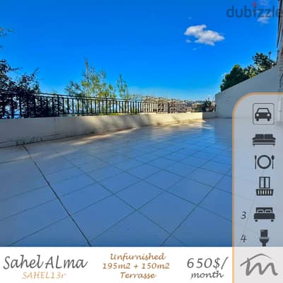 Sahel Alma | Brand New 3 Bedrooms Apartment | Open Sea View | 2Parking