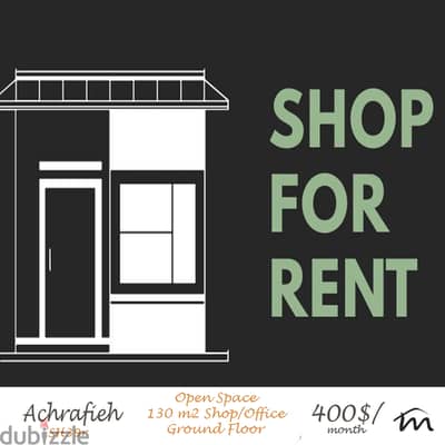 Ashrafieh | 130m² Shop | Open Space | Mezzanine | Ground Floor | Catch