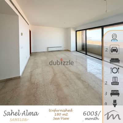 Sahel Alma | Brand New 3 Bedrooms Apartment | Open Sea View | 2Parking