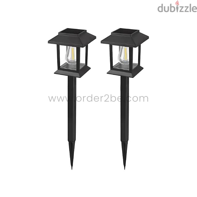 Solar Garden Pathway Lights – 2-Piece Set w/ Sensor, Easy Install 3