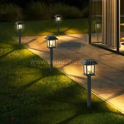 Solar Garden Pathway Lights – 2-Piece Set w/ Sensor, Easy Install