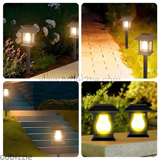 Solar Garden Pathway Lights – 2-Piece Set w/ Sensor, Easy Install 7