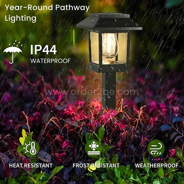 Solar Garden Pathway Lights – 2-Piece Set w/ Sensor, Easy Install 10