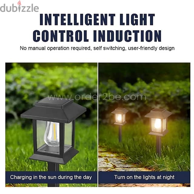 Solar Garden Pathway Lights – 2-Piece Set w/ Sensor, Easy Install 11