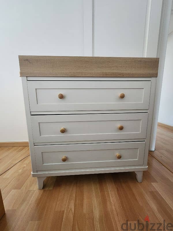 Cot + 3 drawer chest  matching set 1