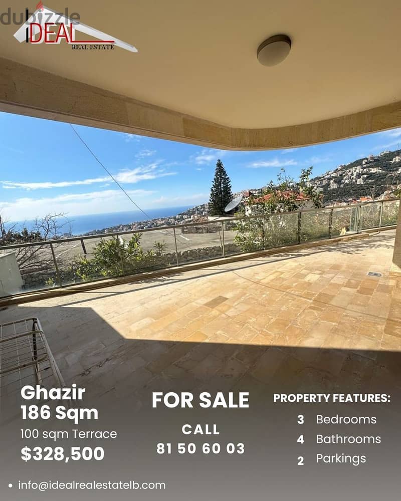 Apartment for sale in Ghazir شقة للبيع في غزير 0