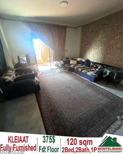 Fully Furnished 120 sqm Apartment for rent in Kleiaat +mountains view