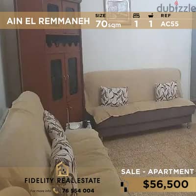 Apartment for sale in Ain El Remmaneh AC55 شقة للبيع في عين الرمانة