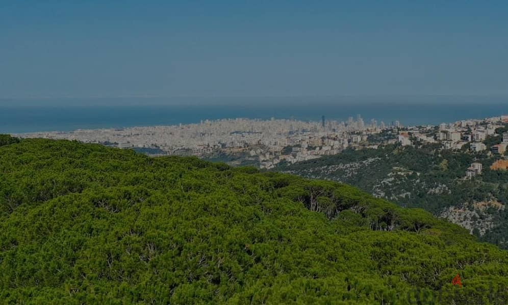 2500 m2 Land +Sea view for sale in Broumana - أرض للبيع في برومانا 0