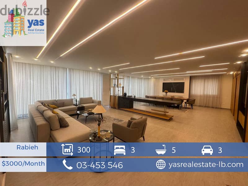 Rabieh 300m2 | Rent | Furnished | Classy Area | Luxury |Decorated |CL 0