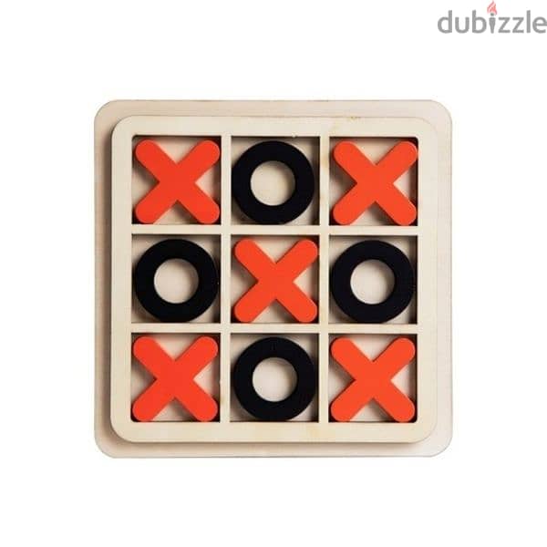 Wooden Tic Tac Toe Board Game For Kids 0