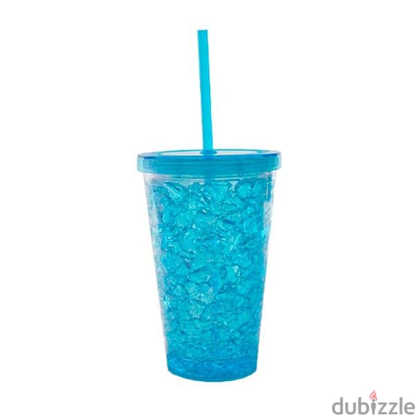 Plastic Straw Cup With Gel Layers For Kids 1