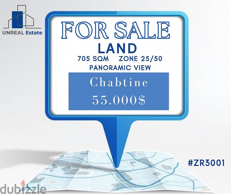 Land For Sale in Chabtine 705 SQM أرض للبيع في شبطين 0