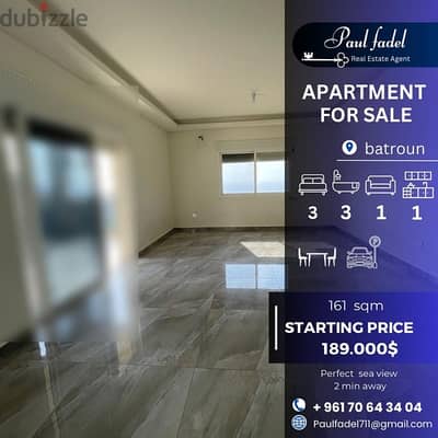 apartment for sale in batroun with perfect sea view