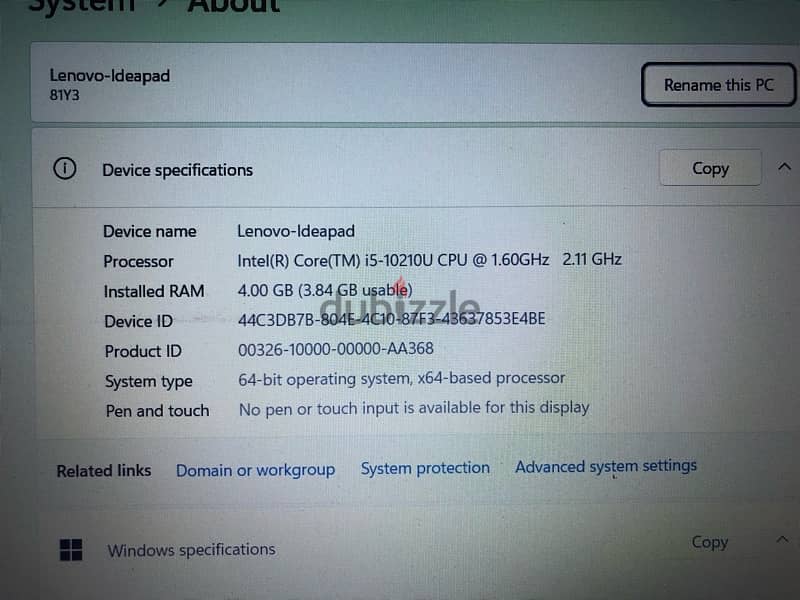 Lenovo Ideapad 15inch 9