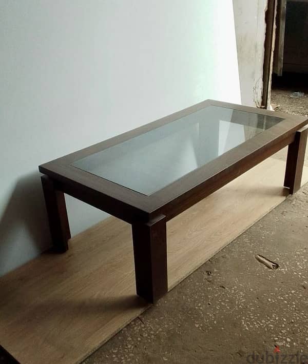 Oak and Glass Coffee Table 0