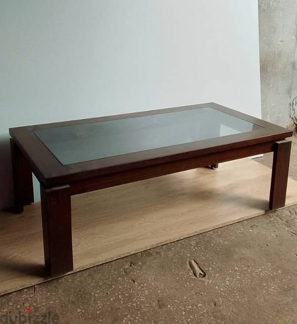 Oak and Glass Coffee Table 1