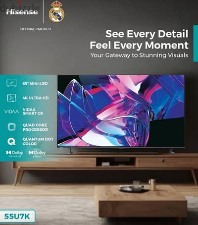 Hisense 55" ULED Mini LED TV 144Hz U7K Series