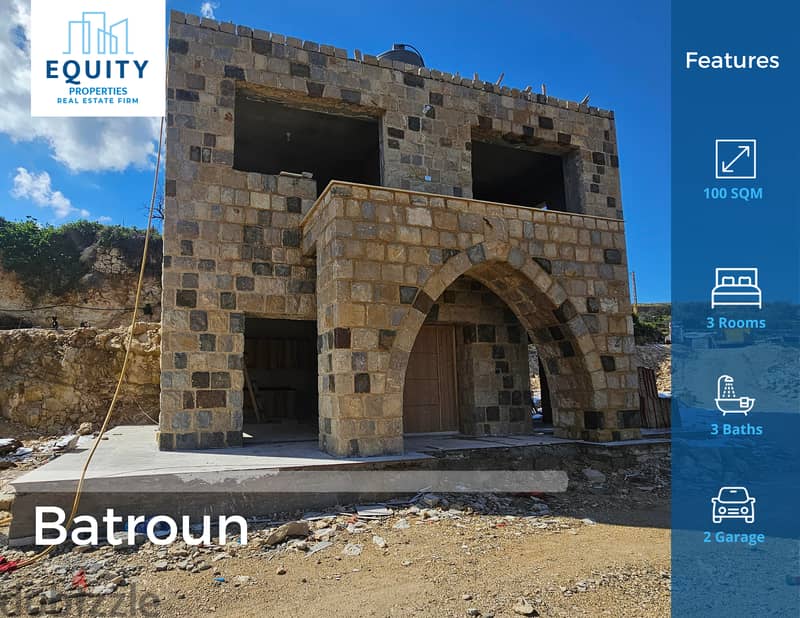 100 SQM Mini Villa For Sale In Batroun فيلا للبيع #CT150298 0