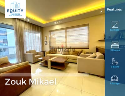 Furnished 142SQM Apartment For Rent In Zouk Mikaelشقة للإيجار#RK150326