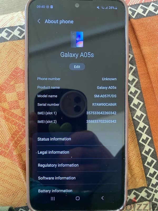 Samsung A05s used like new 130$ 2