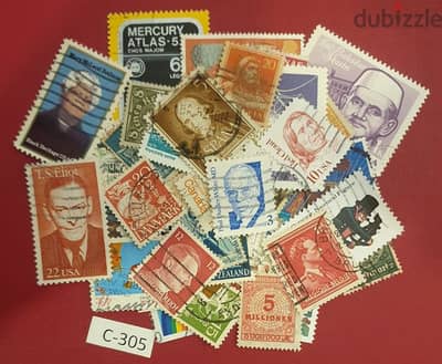 Lot # C-305 World old 50+ stamps since 1940's