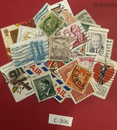 Lot # C-306 World old 50+ stamps since 1940's