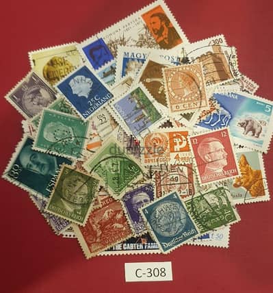 Lot # C-308 World old 50+ stamps since 1940's