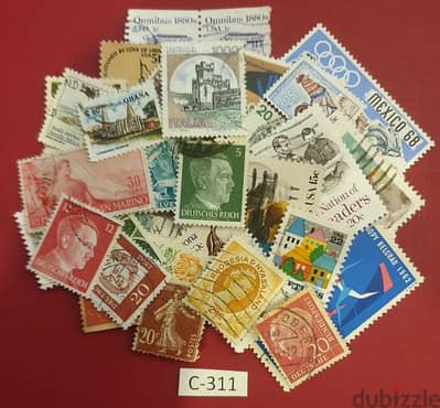 Lot # C-311 World old 50+ stamps since 1940's