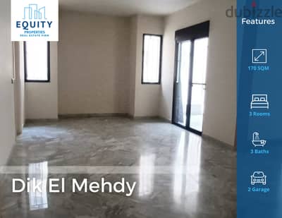 170 SQM Apartment With 30 Terrace For Rent In Dik El Mehdy #CK150930